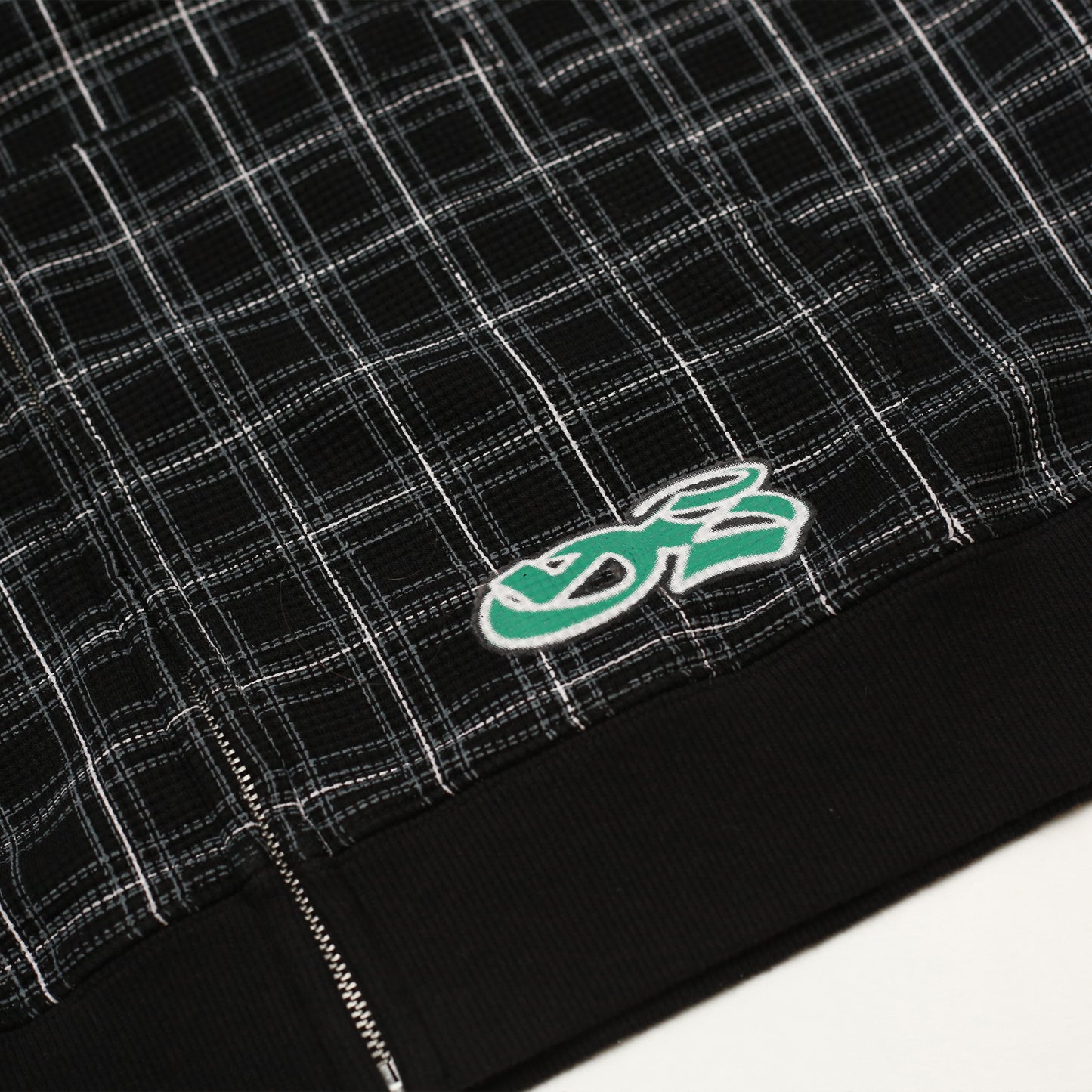 Check Waffle Hood (Black)