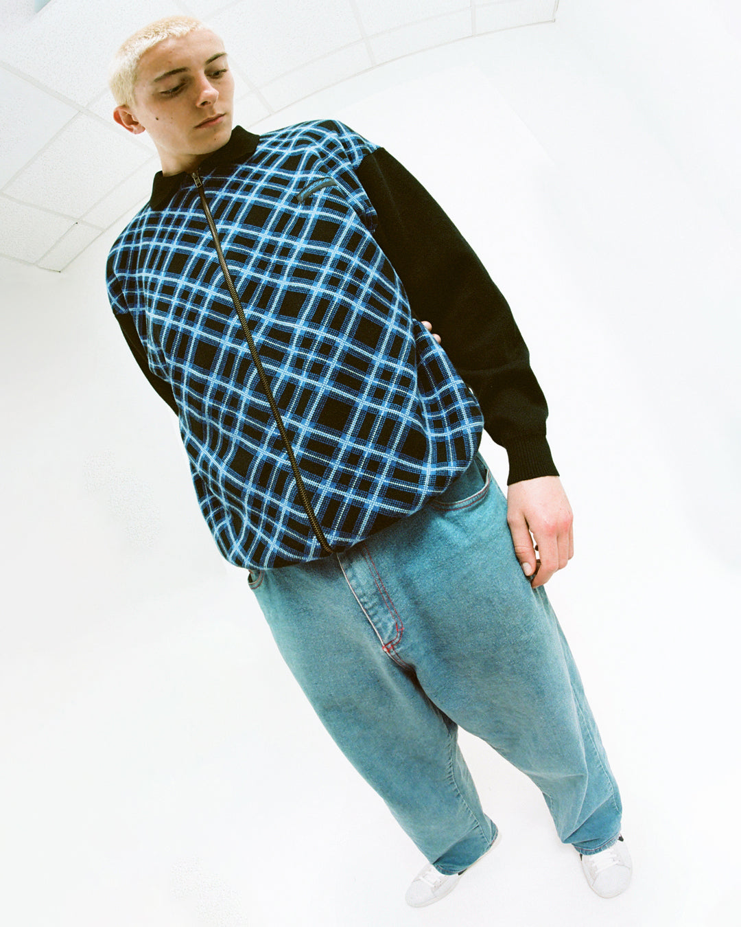 Riviera Zip Knit (Black/Blue)