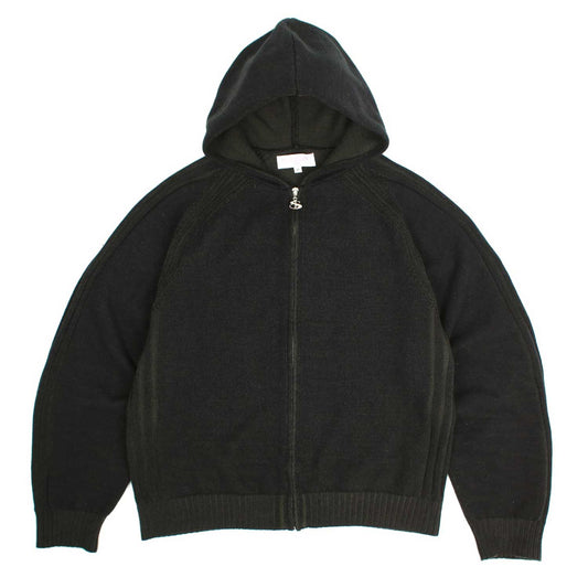 HEATHERED FULL-ZIP HOOD (BLACK)
