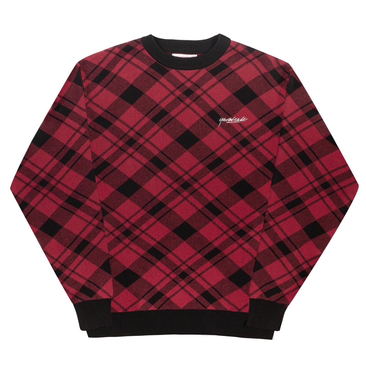 Plaid Knit (Red/Black)